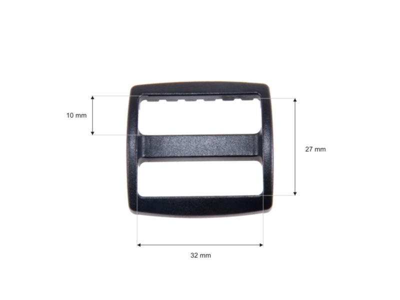 Kunststoff-regler aus kunststoff 32/27 mm reks schwarz 100 st.