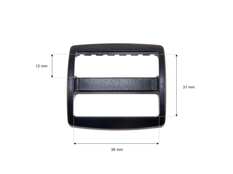Kunststoff-regler aus kunststoff 38/31 mm reks schwarz 100 st.