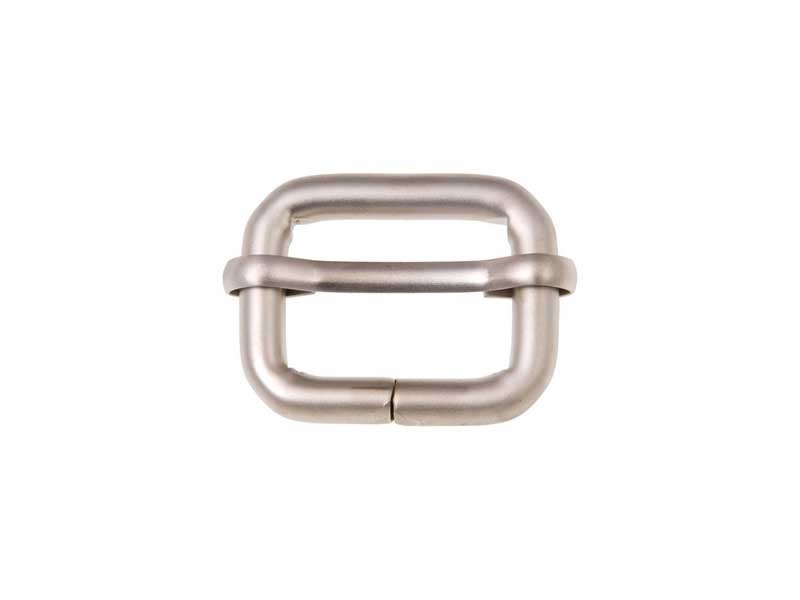 EXTRA MATT METAL SLIDE BUCKLE 28/20/6 MM MATT  NICKEL WIRE 1 PCS