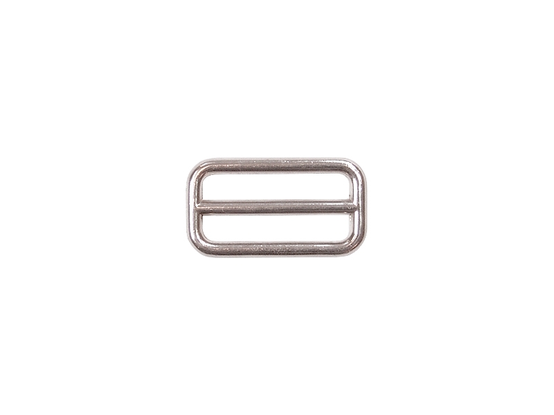 METAL  SLIDE BUCKLE 25/12/2,5 MM GLOSSY  NICKEL CAST 1 PCS