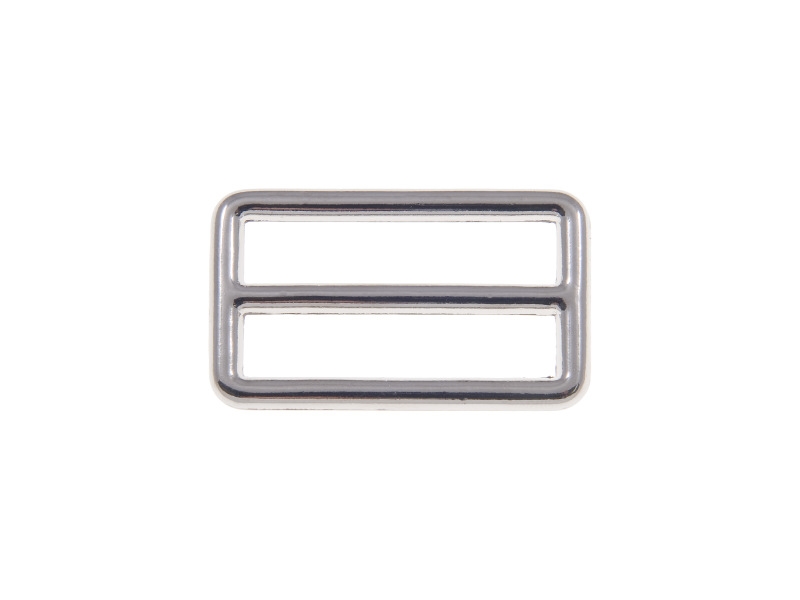 METAL SLIDE BUCKLE 38/20/4 MM GLOSSY NICKEL CAST 1 PCS