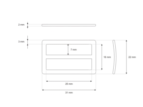 Regulator metalowy 25/16/3 mm nikiel odlew