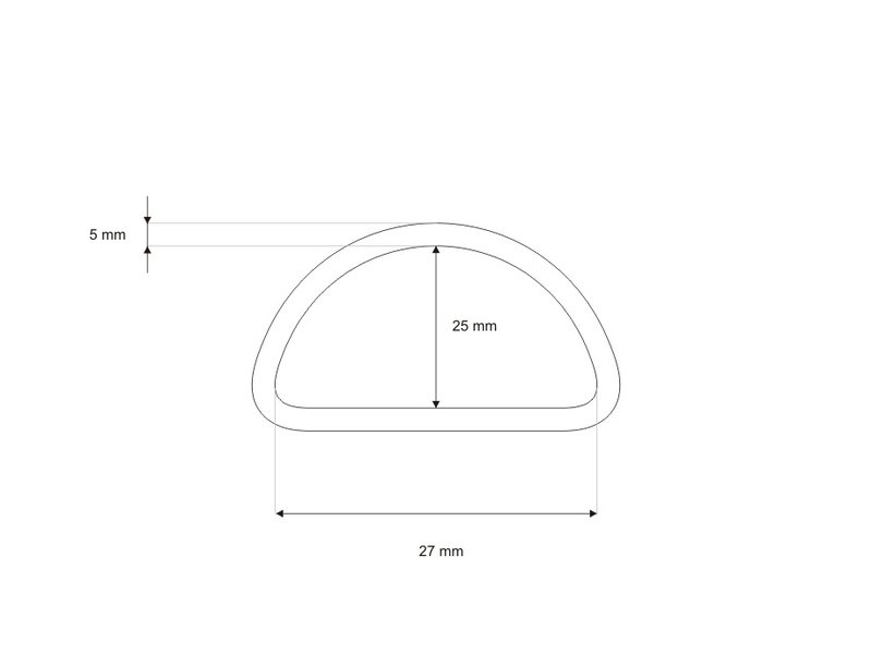 HALBRING AUS METALL 27825/5 MM  SCHWARZNICKEL  DRAHT 1 ST.