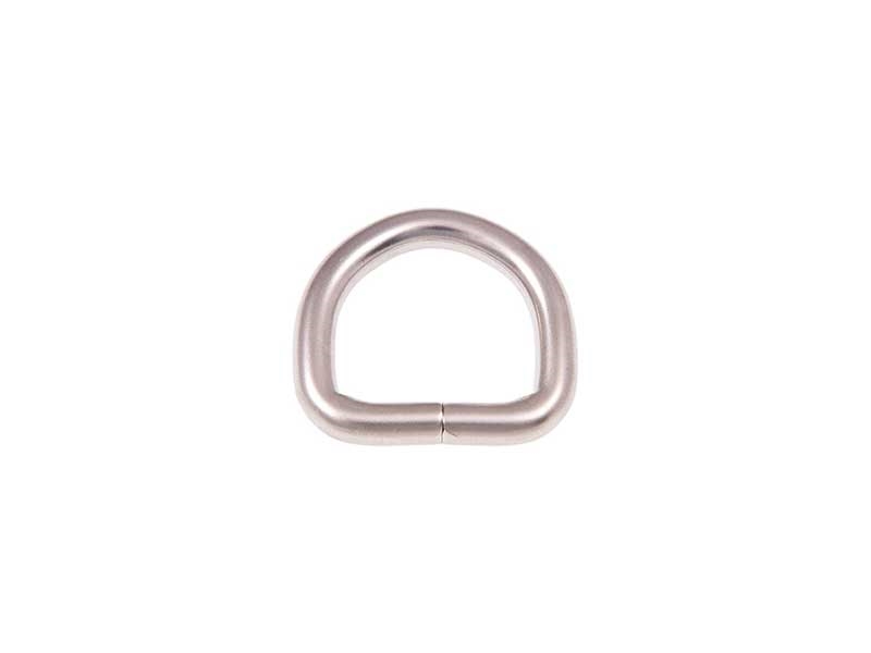 EXTRA MATT METAL D-RING 22/20/5 MM MATT NICKEL WIRE 1   PCS