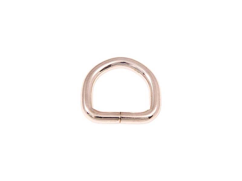 EXTRA SHINING METAL D-RING 22/20/5 MM LIGHT GOLD WIRE 1 PCS