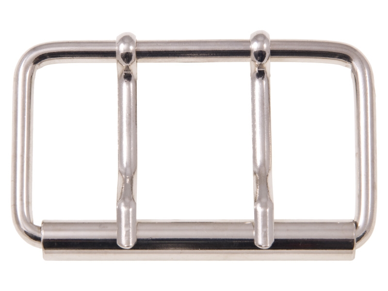 SATTLERSCHNALLE AUS METALL MIT ZWEI  HAKEN 80/40/5,5 MM NICKEL DRAHT 1 ST.