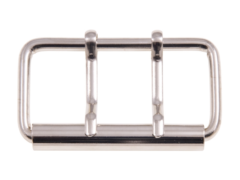 SATTLERSCHNALLE AUS METALL MIT ZWEI HAKEN 70/30/5 MM  NICKEL DRAHT 10 ST.