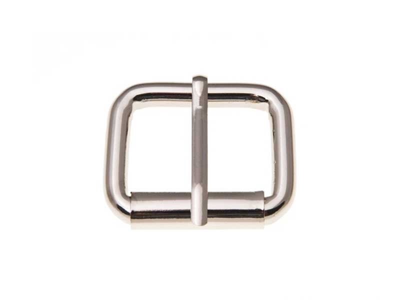 EXTRA SHINING METAL ROLLER BUCKLE SINGLE 33/25/6 MM GLOSSY NICKEL WIRE 1 PCS
