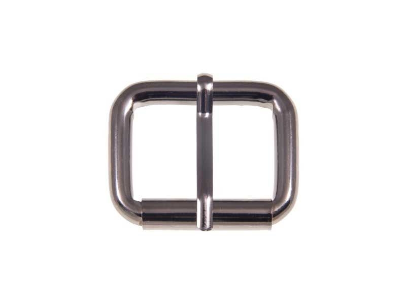 EXTRA GLANZ SATTLERSCHNALLE AUS METALL MIT EINEM HAKEN 33/25/6 MM SCHWARZNICKEL DRAHT 1 ST.