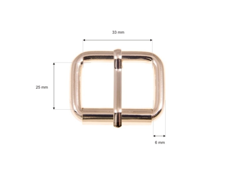 EXTRA  GLANZ SATTLERSCHNALLE AUS METALL MIT EINEM  HAKEN 33/25/6 MM&nbspLICHT GOLD DRAHT 1  ST.