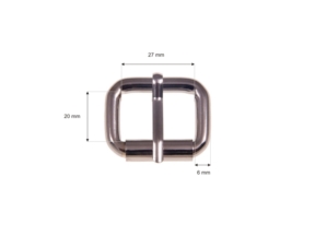 Klamra rymarska jednozaczepowa 27/20/6 mm czarny nikiel drut