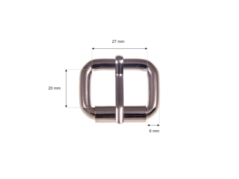 EXTRA GLANZ SATTLERSCHNALLE AUS METALL MIT EINEM HAKEN 27/20/6 MM SCHWARZNICKEL DRAHT 1 ST.