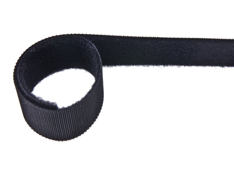 Doppelseitiges Klettband mit niedrigem Profil schwarz 580 Pes/Nylon 45 mb