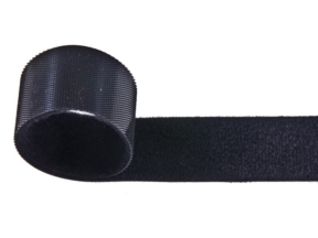 Doppelseitiges Klettband mit niedrigem Profil schwarz 580 Pes/Nylon 45 mb