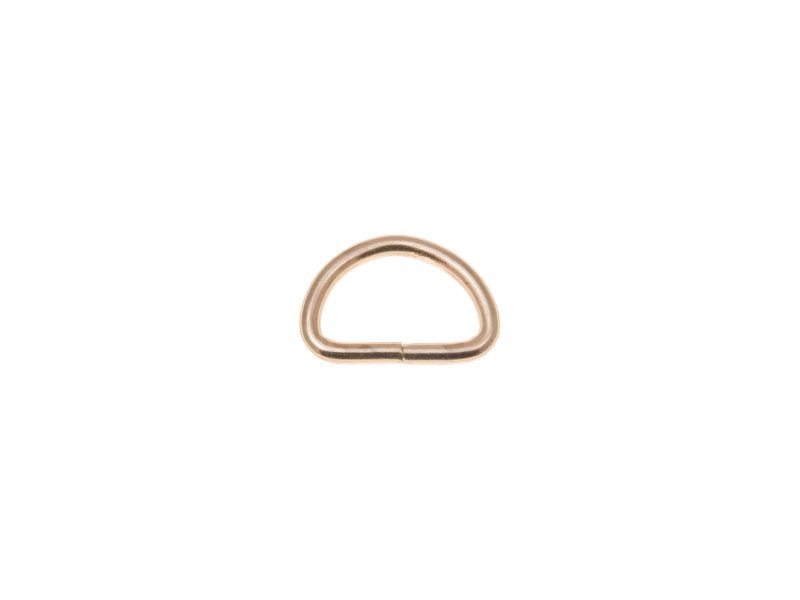 METAL D-RING 20/12/2,5 MM LIGHT GOLD WIRE 100 PCS