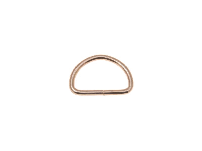 METAL D-RING 25/15/3 MM LIGHT GOLD CAST 100 PCS