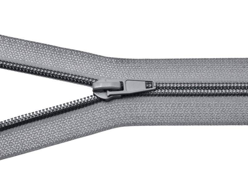 SPIRALREIßVERSCHLUSS 5 AUTO LOCK NICHT TEILBAR 18 CM GRAU 134 50 ST.