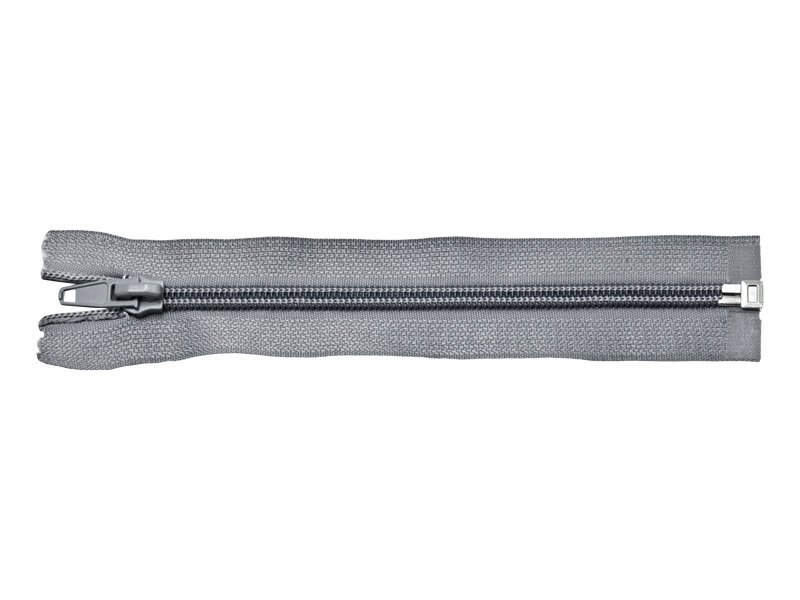 NYLON READY ZIPPER 5 AUTO LOCK OPEN END 45 CM (134) GREY 50 PCS