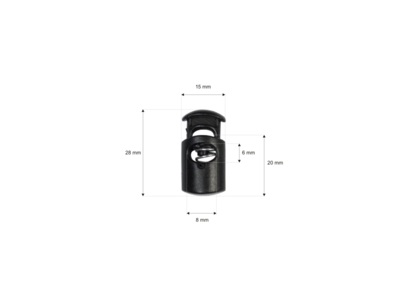 Stopper aus kunststoff 4/5 mm (305-3005) einzeln kornel schwarz 100 st.