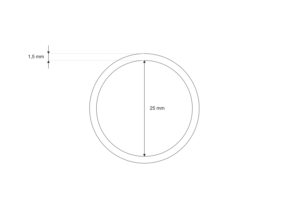 Kółko metalowe 25/1,5 mm nikiel spiralne