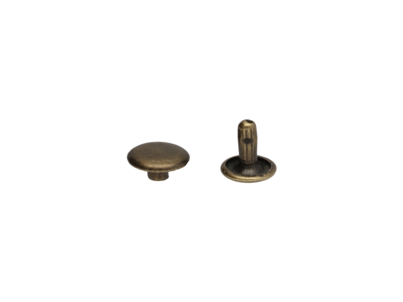 METAL   RIVET TWO-SIDED LUX 10/3/9 MM OLD GOLD