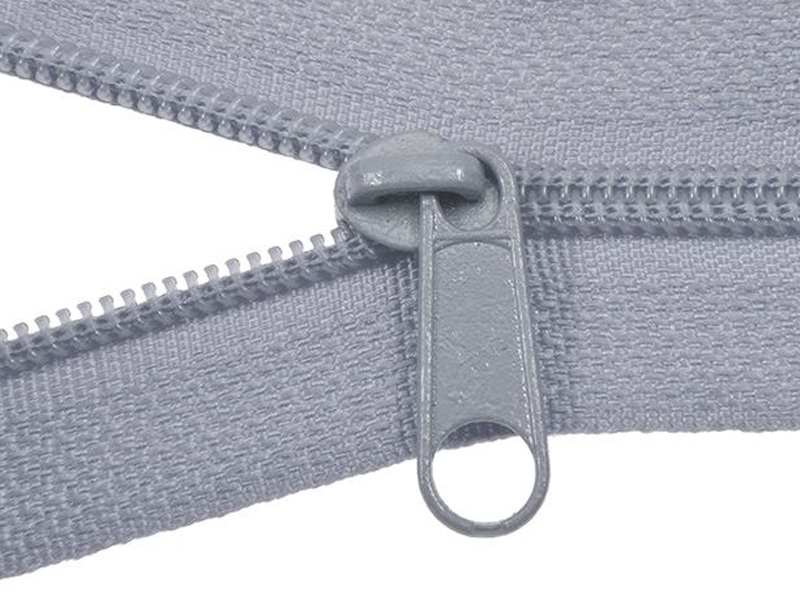 SLIDER FOR NYLON ZIPPER TAPES 5 NON LOCK LIGHT GREY 100/500 PCS