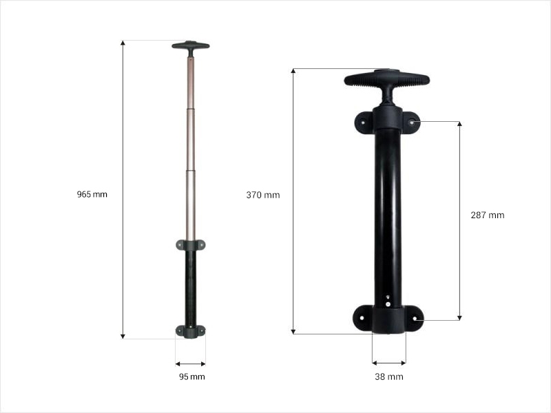 Telescopic trolley handle luggage black 1 pcs.