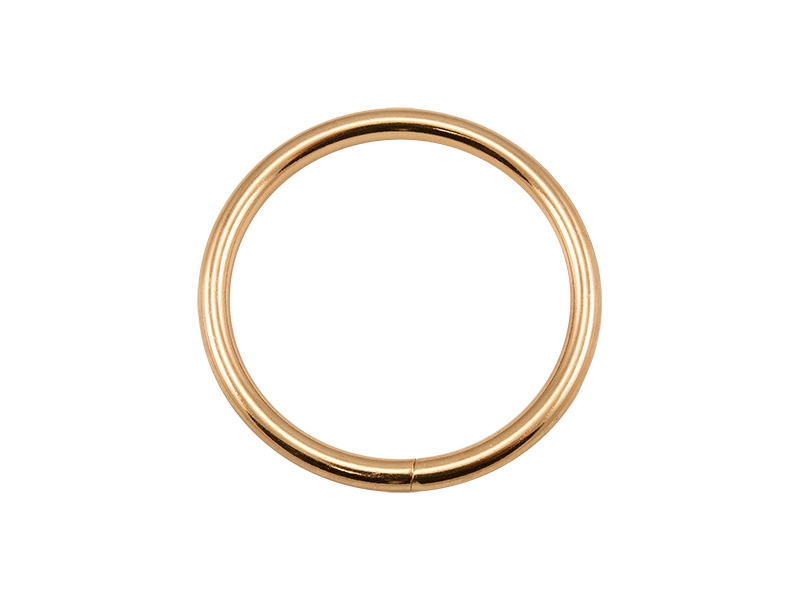 METAL    RING 40/4 MM LIGHT GOLD WIRE 100  PCS