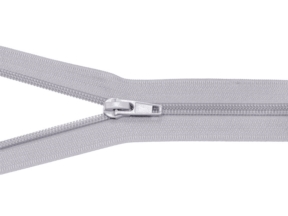 Zamek błyskawiczny spiralny 5 rozdzielczy auto lock  75 cm (336) jasnoszary