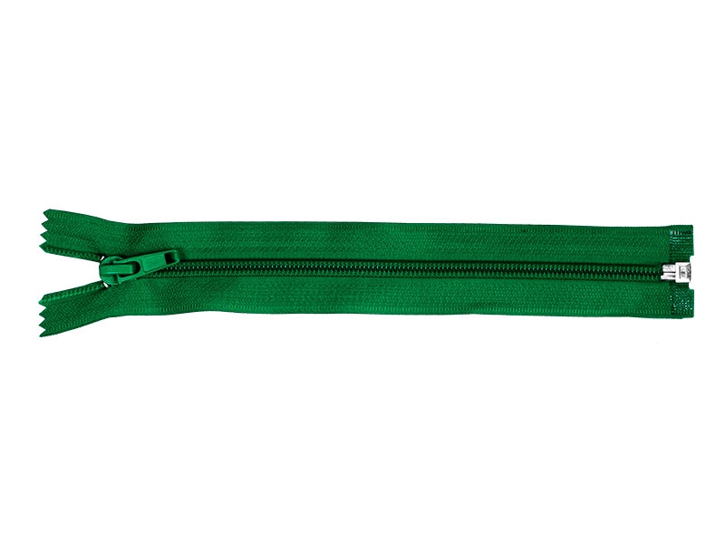 NYLON READY ZIPPER 5 AUTO LOCK OPEN END 85 CM (084) GREEN