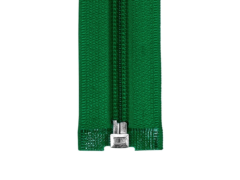 NYLON READY ZIPPER 5 AUTO LOCK OPEN END 85 CM (084) GREEN