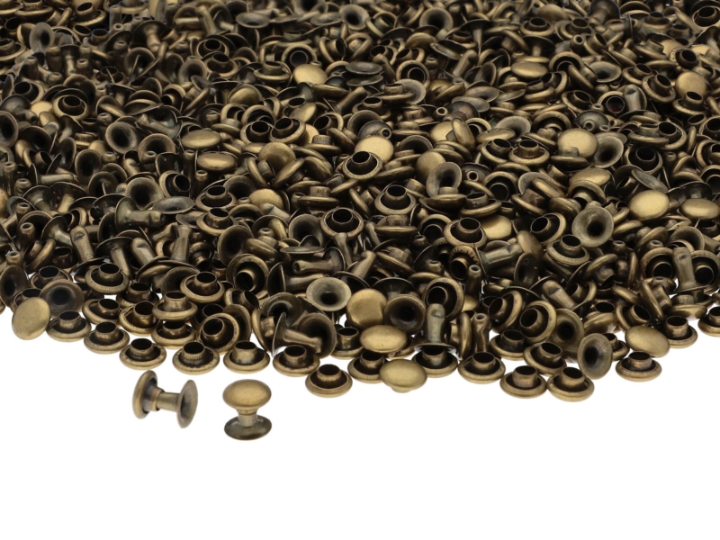 METAL  RIVET ONE-SIDED 6/3/6 MM OLD GOLD 5000 PCS