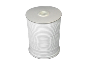 Flachgestricktes flexibles Band 8 mm (501) weißes Polyester