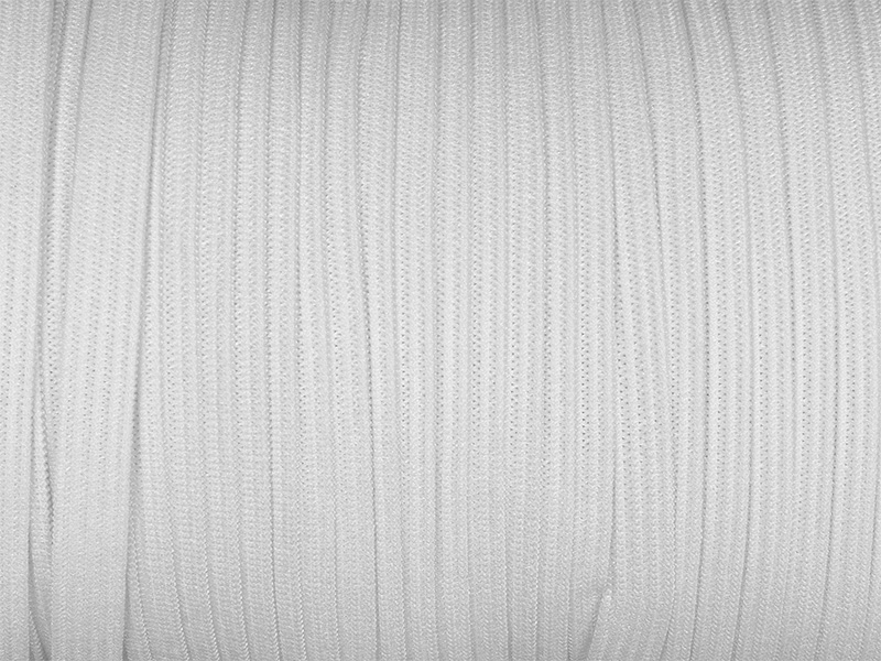 Pruženka hladká pletená 8 mm (501) bílá polyester 100 m