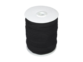 Flachgestricktes flexibles Band 8 mm (580) schwarzer Polyester
