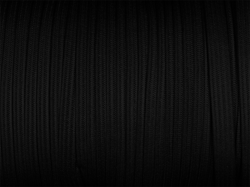 Plochá pletená pružná páska 8 mm (580) černý polyester