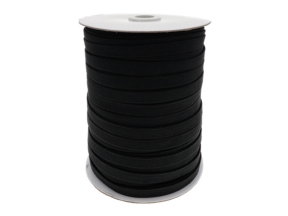 Plochá tkaná gumička 15 mm (580) černý polyester