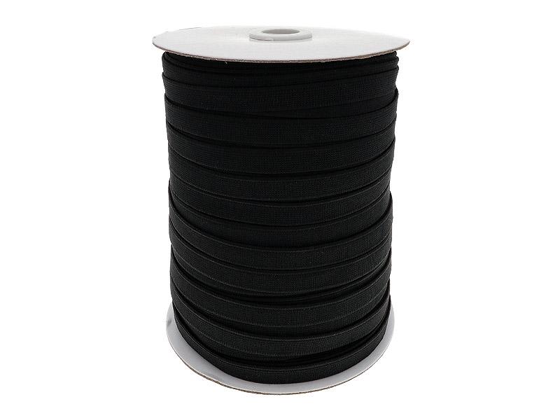 Flat woven elastic band 15 mm (580) black polyester