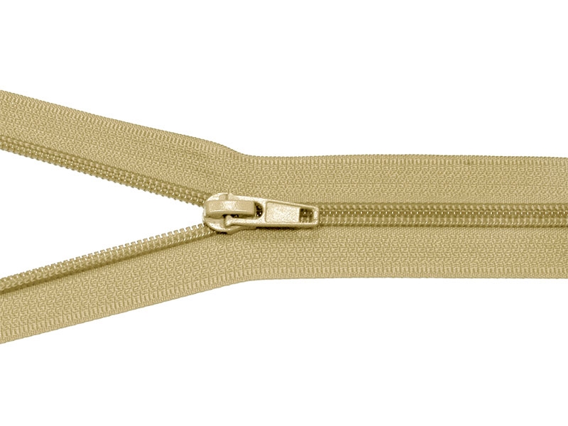Spiralreißverschluss 5 geteilt Auto Lock 70 cm (010) hellbeige