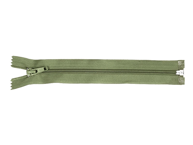 Zamek błyskawiczny spiralny 5 rozdzielczy auto lock  45 cm (170) oliwkowy
