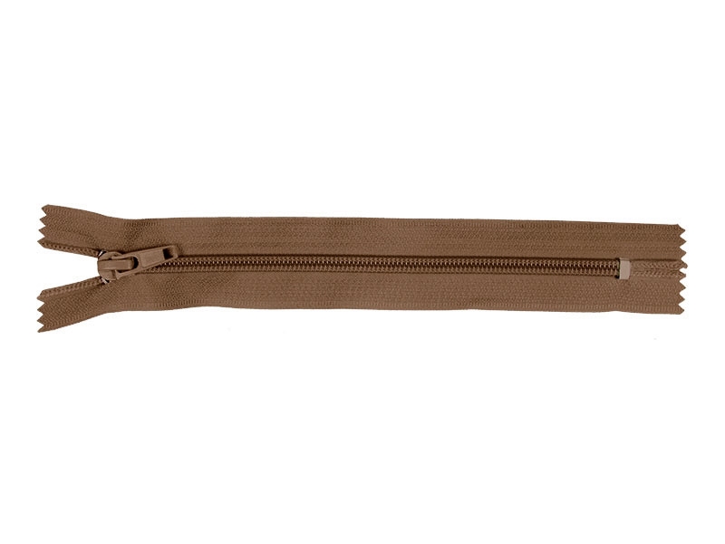 Spirálový zip 5 neoddělitelný automatický zámek 16 cm (894) tmavě béžový