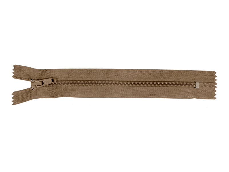 Spirálový zip 5 neoddělitelný automatický zámek 18 cm (894) tmavě béžová