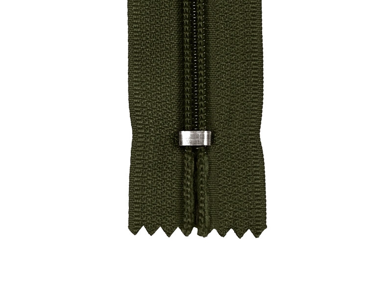 Spiral zip 5 non-separating auto lock 16 cm (305) olive green
