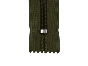 Spirálový zip 5 neoddělitelný automatický zámek 18 cm (305) olivově zelená