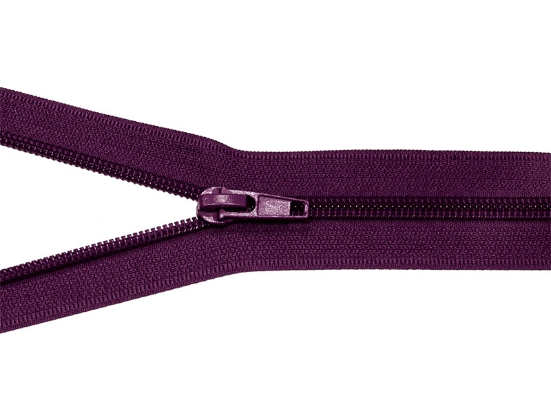 Spiral zip 5 non-separating auto lock 18 cm (865) purple