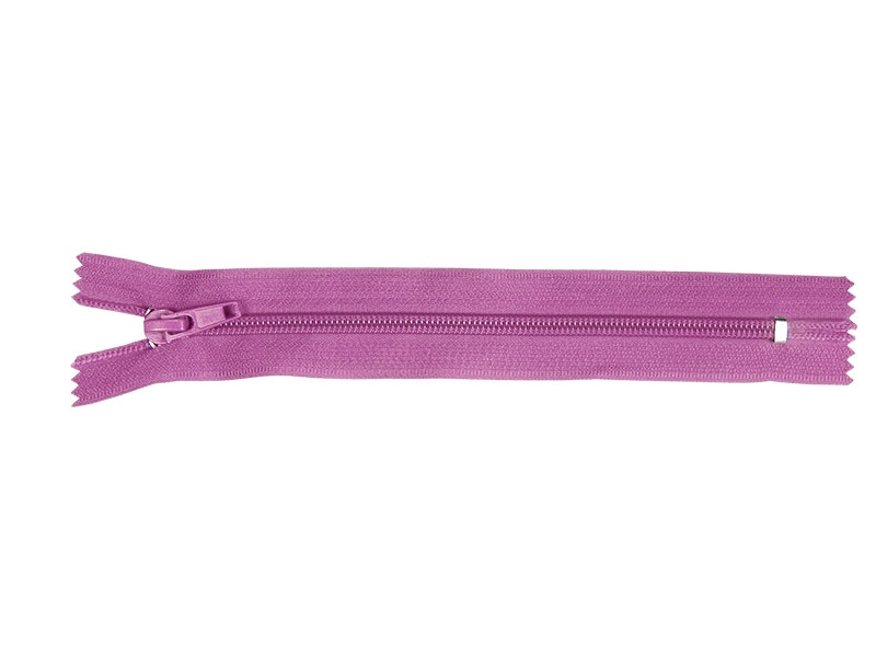 Spirálový zip 5 neoddělitelný automatický zámek 16 cm (375) fialový
