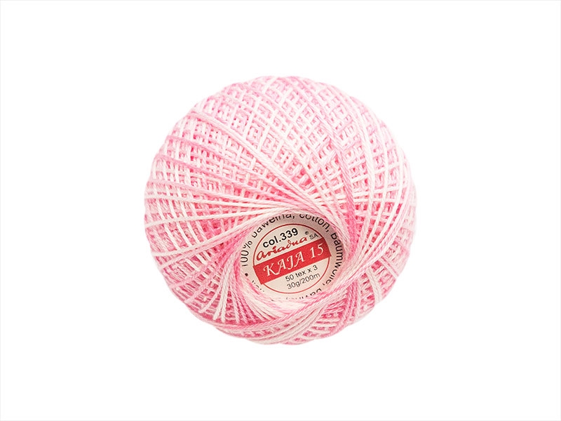 COTTON YARN KAJA 15 PINK OMBRE (0339) 30G