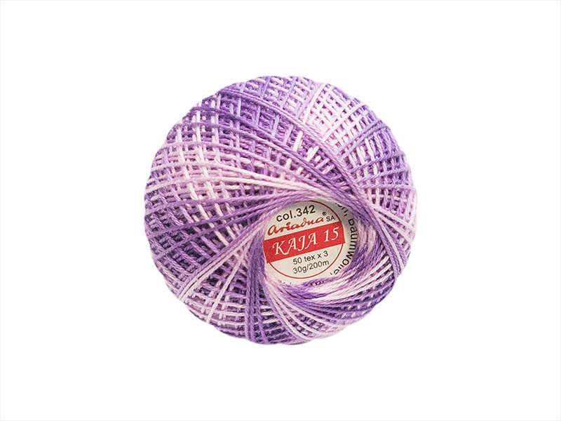 Kordonek Kaja 15 fioletowy ombre (0342) 30g