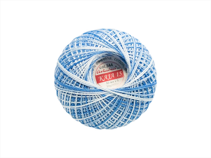 COTTON YARN KAJA 15 BLUE OMBRE (0344) 30G