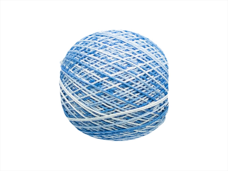 BAVLNĚNÁ PŘÍZE KAJA 15 MODRÁ OMBRE 0344 30 G
